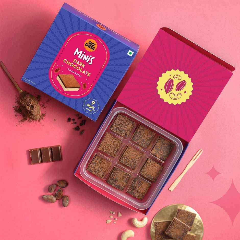 GO Desi Minis: Dark Chocolate Kaju Katli