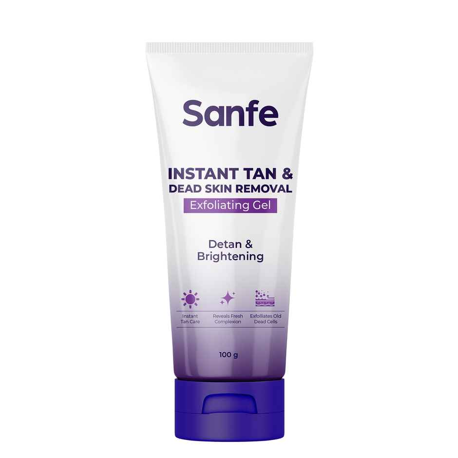 Sanfe Instant Tan & Dead Skin Removal Exfoliating Gel Smooth & Bright Skin Combo