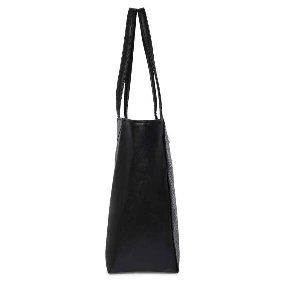 Lavie Women's Croc Nov Tote Handbag | Tote Bag For Work | Ladies purse | Shoulder Bag | Black