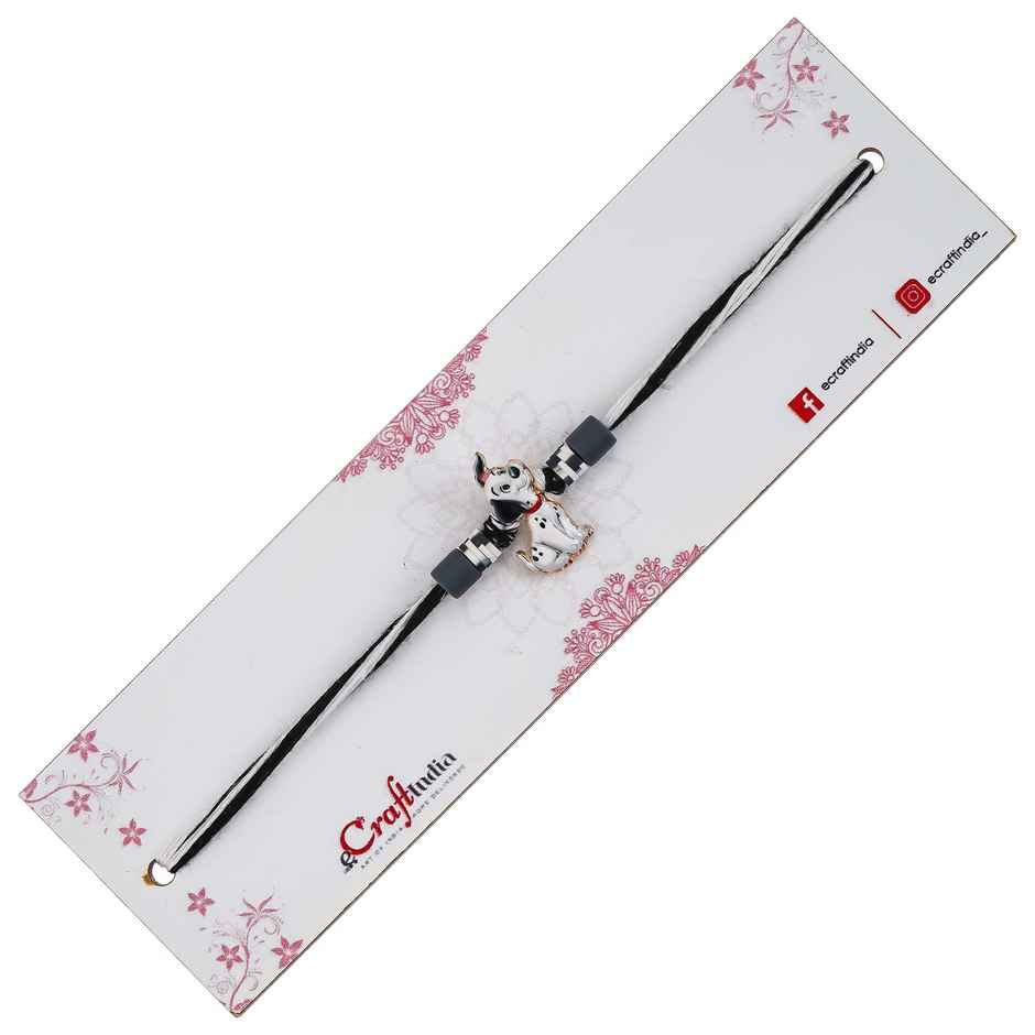 Ecraftindia Unicorn Rakhi | Raksha Bandhan Rakhi | Roli Chawal Pack (1pc) & Floweraura Colourful Unicorn N Cupcake Pastel Rakhi (1pc) & Shubhkart Darshana Janeu (1pc) & Ecraftindia Cute Dog Designer Rakhi With Roli Chawal Pack | Pet Rakhi For Dog (1pc) Combo