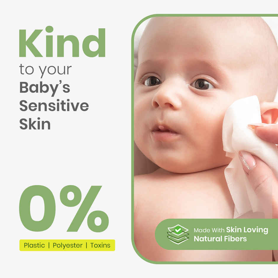 Mother Sparsh Plant Powered Baby Wipes - Natural Cucumber Extract