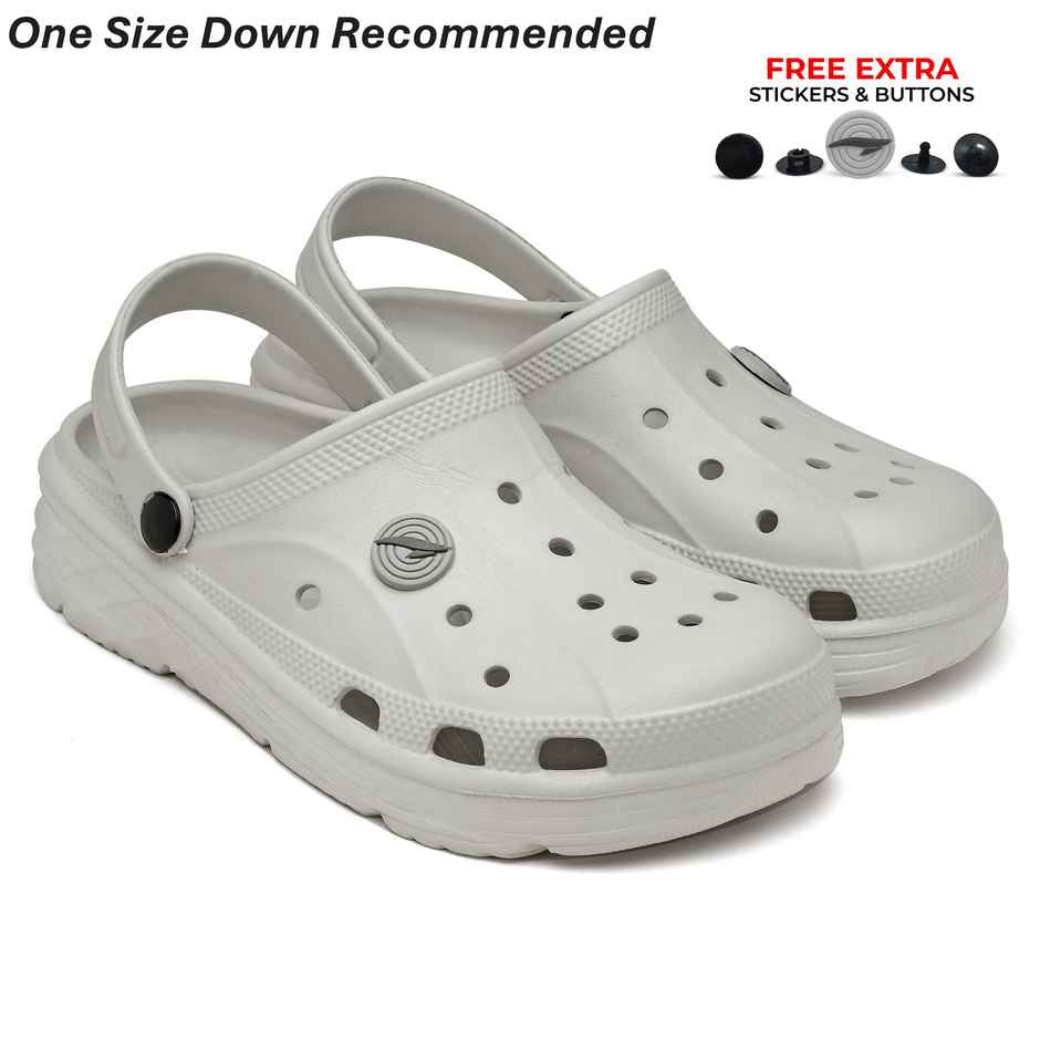 Asian Agc-14 Men Clogs | Light Grey | Size-7