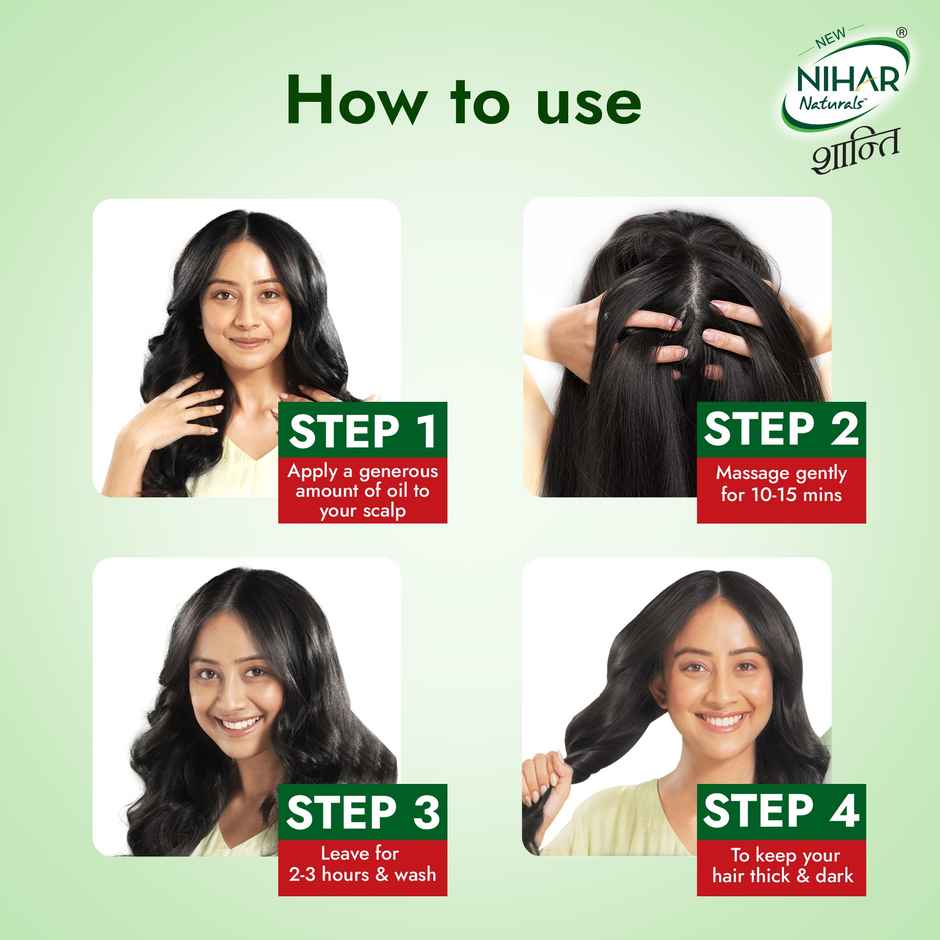 Nihar Shanti Amla And Badam Hair Oil For Black Silky And Stronger Hair