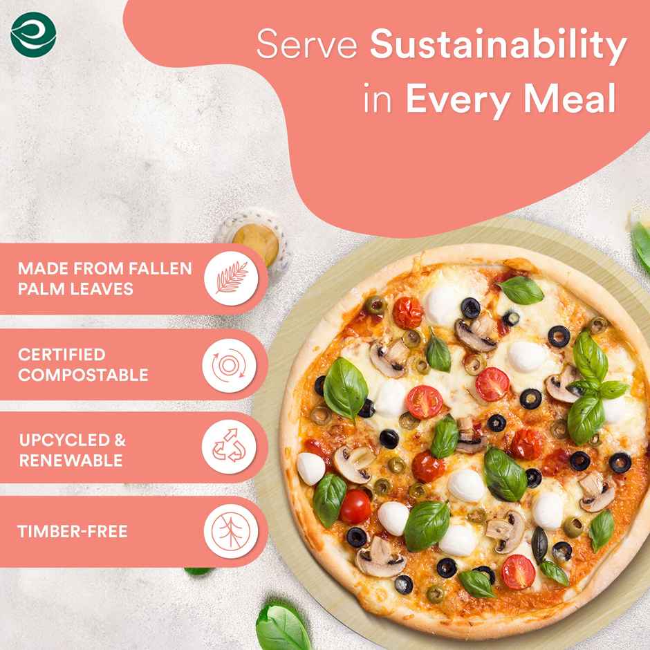 Palm Leaf Plate | Round | 12 inch | 10 Count | Eco Soul