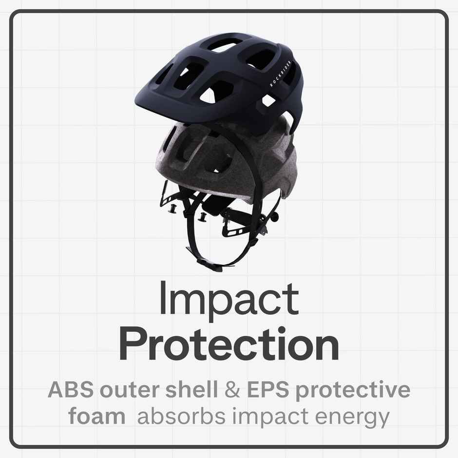 Decathlon | Rockrider Adult MTB Cycling Helmet | Blue - L
