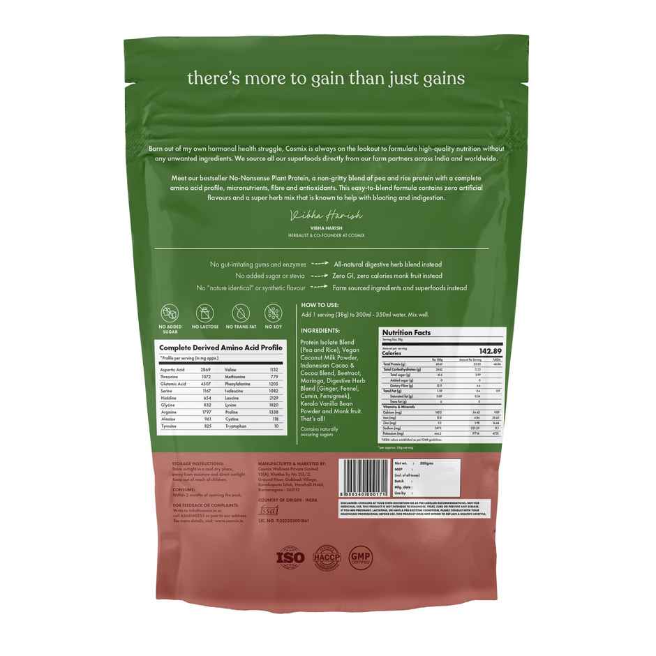 Cosmix No Nonsense Plant Protein Cocoa Beet