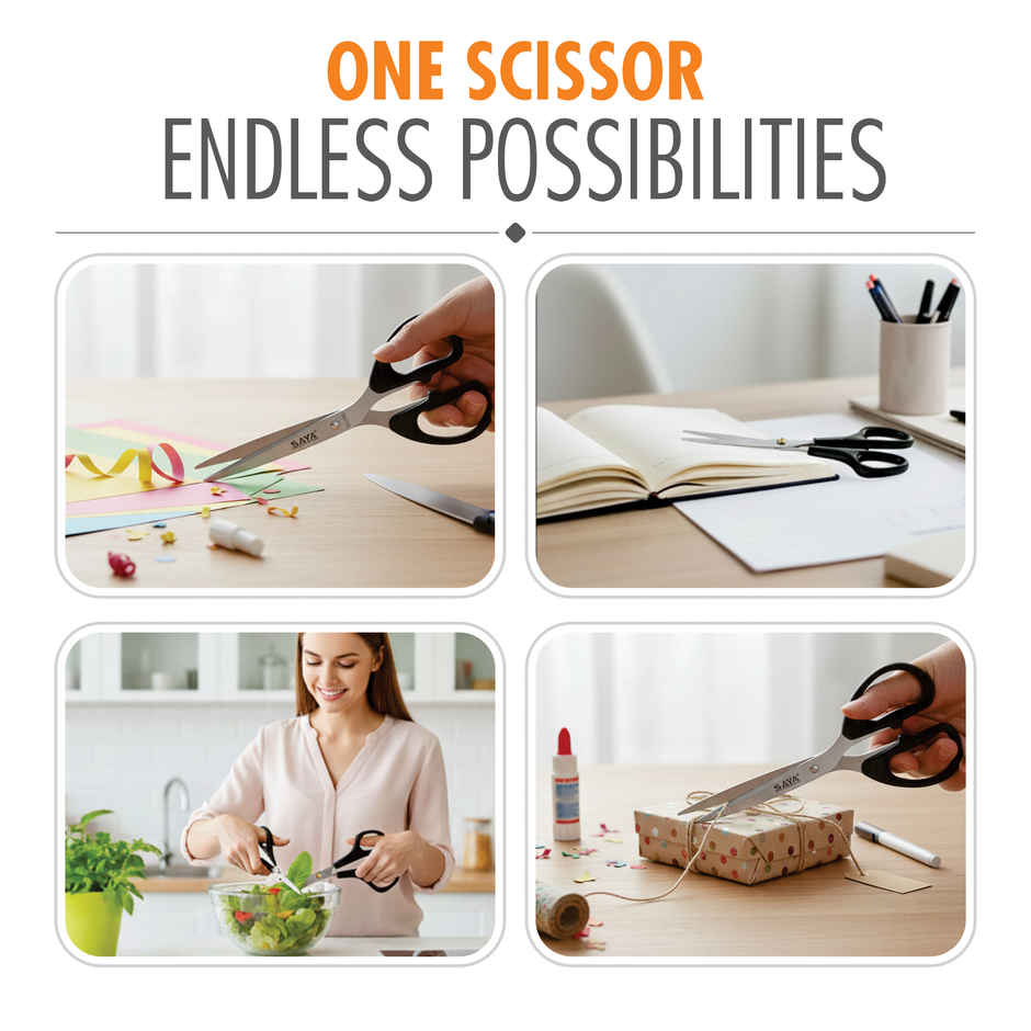 Saya Premium Stainless Steel Scissors - 8.25 in Precision Cutting Shears | Assorted