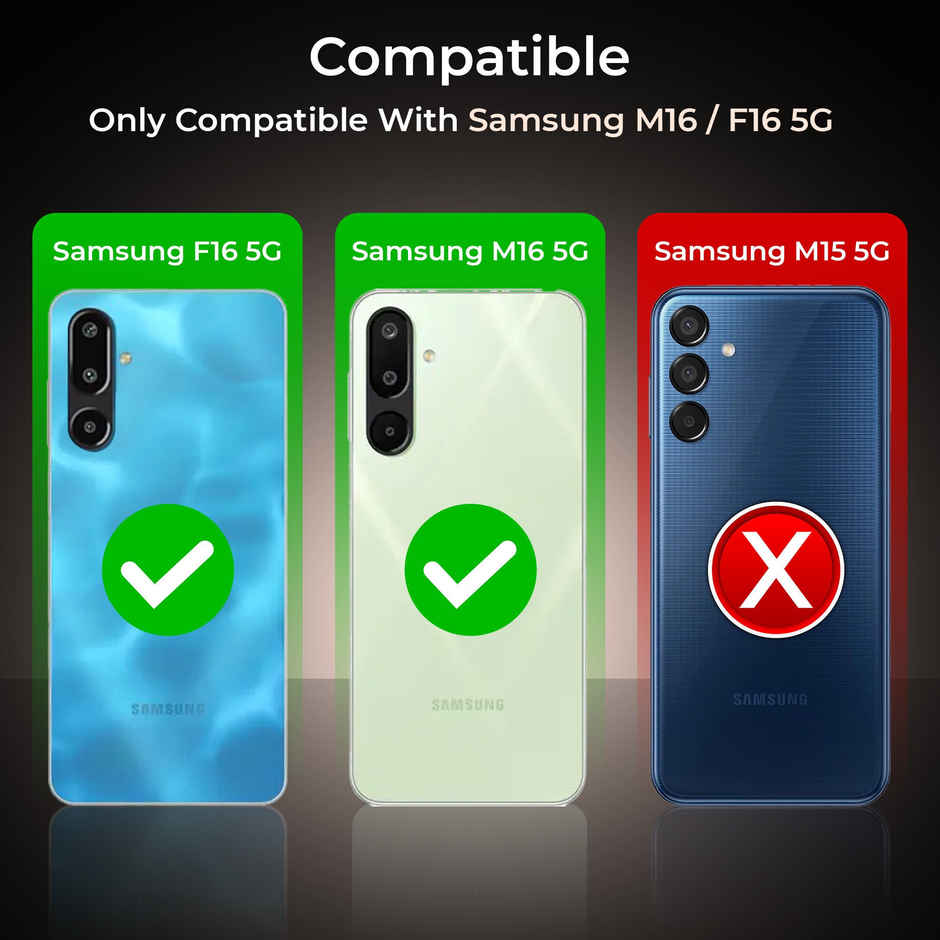 Artistque Case for Samsung Galaxy M16 | F16 5G Back Cover | Transparent Shockproof TPU Cover