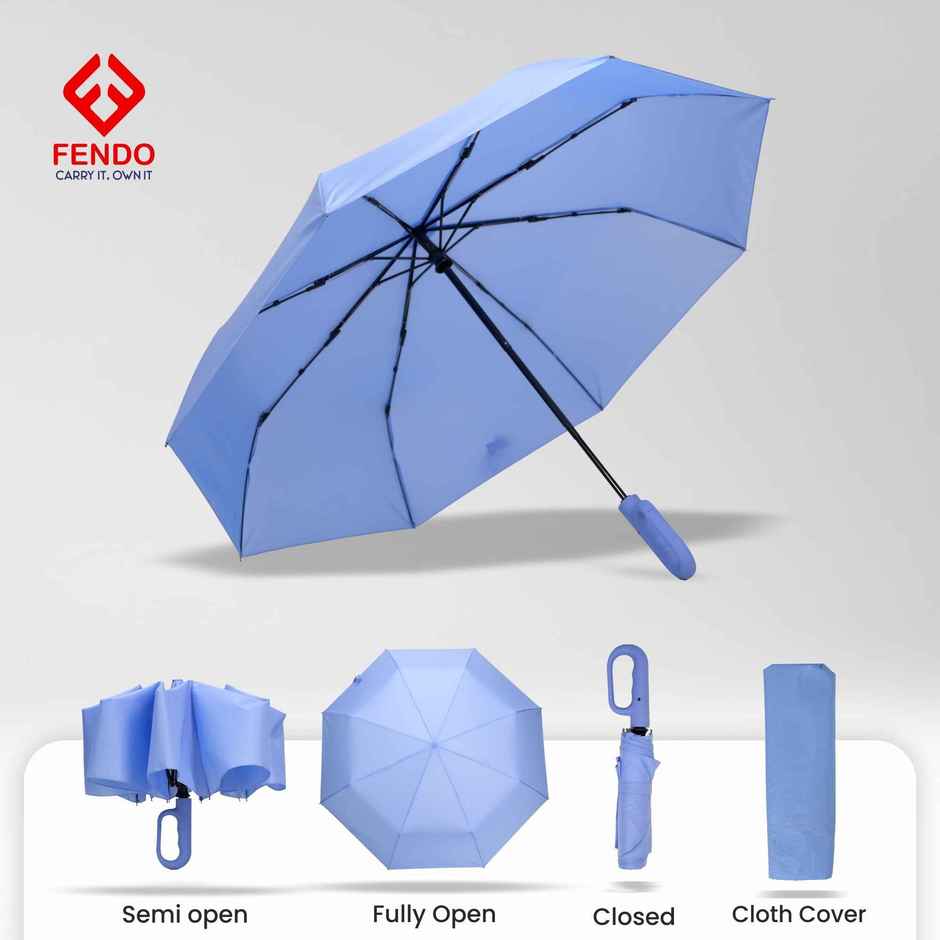 Fendo Clutch Umbrella | Blue | 20 Inch | 3 Fold