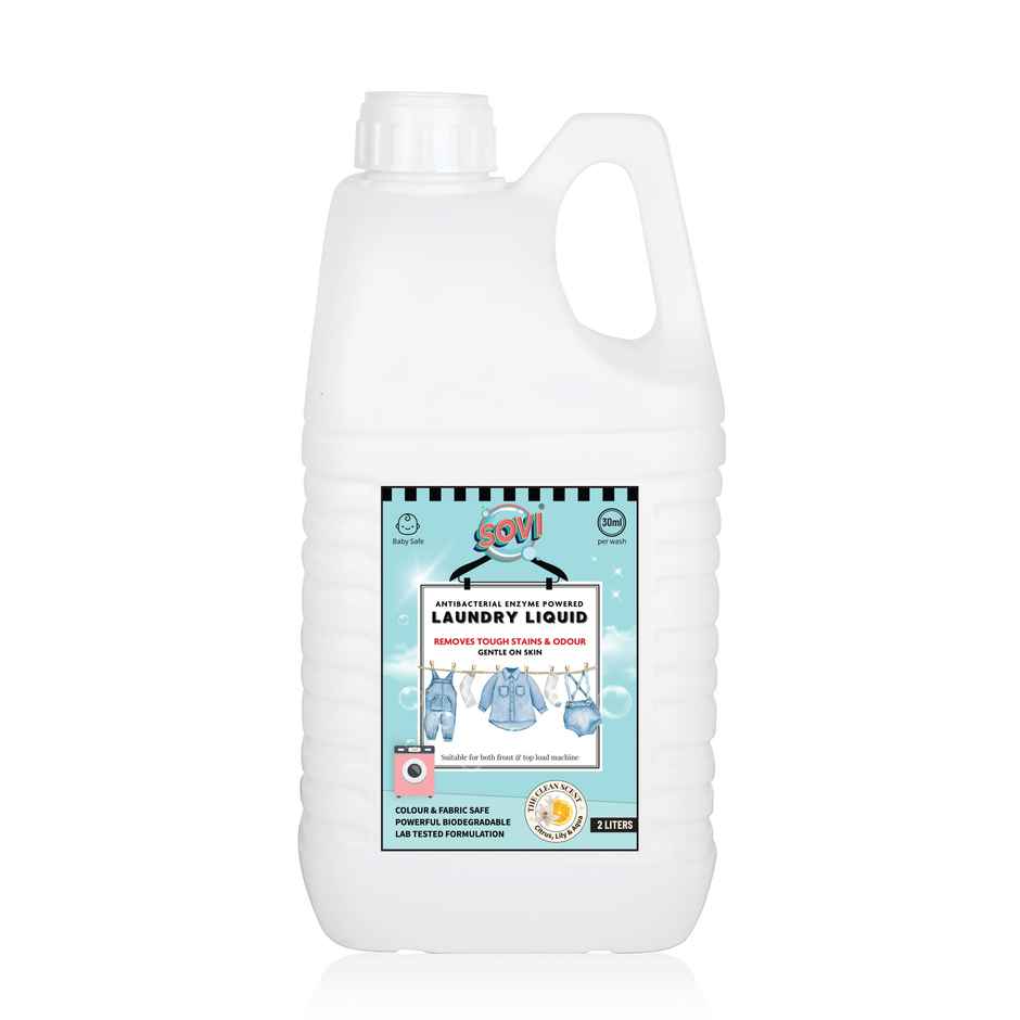 Sovi Enzyme Powered Liquid Detergent | Baby Safe | Stain Remover | Clean Scent