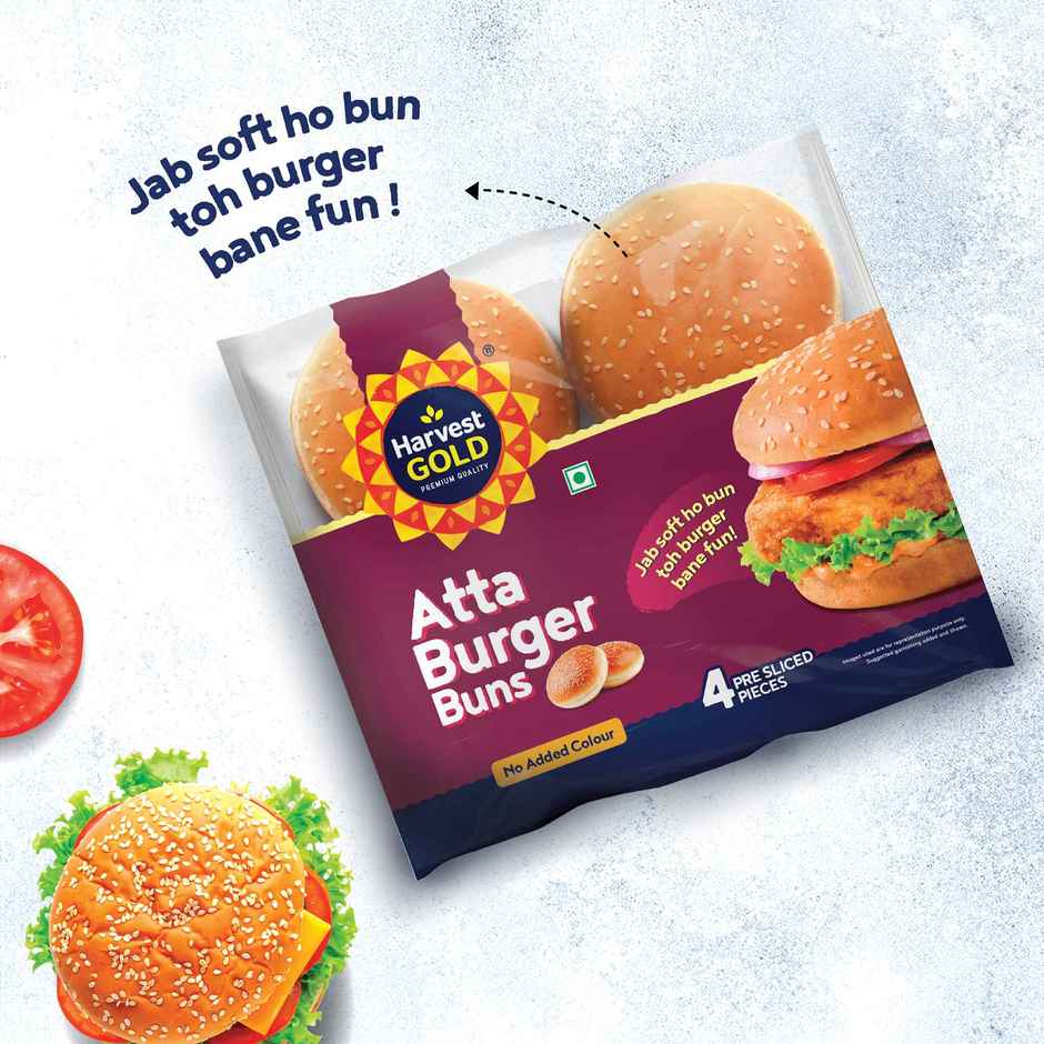 Harvest Gold Atta Burger Buns