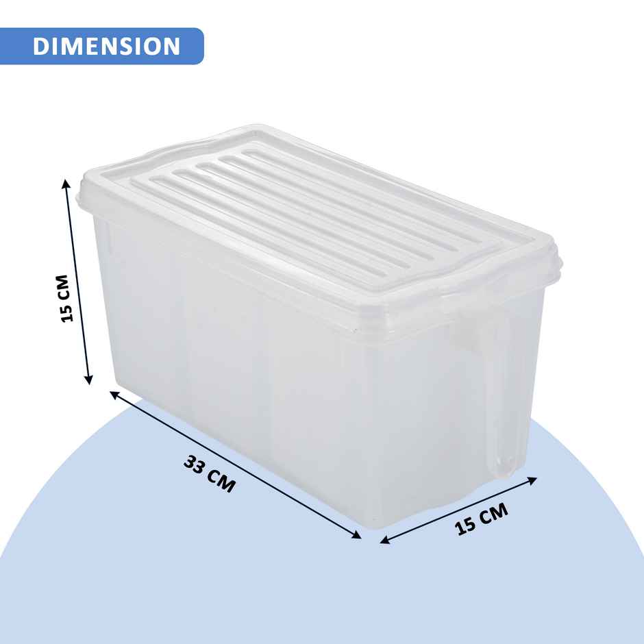 Kuber Industries Set of 8 Fridge Storage Boxes | Transparent Containers for Food & Vegetables