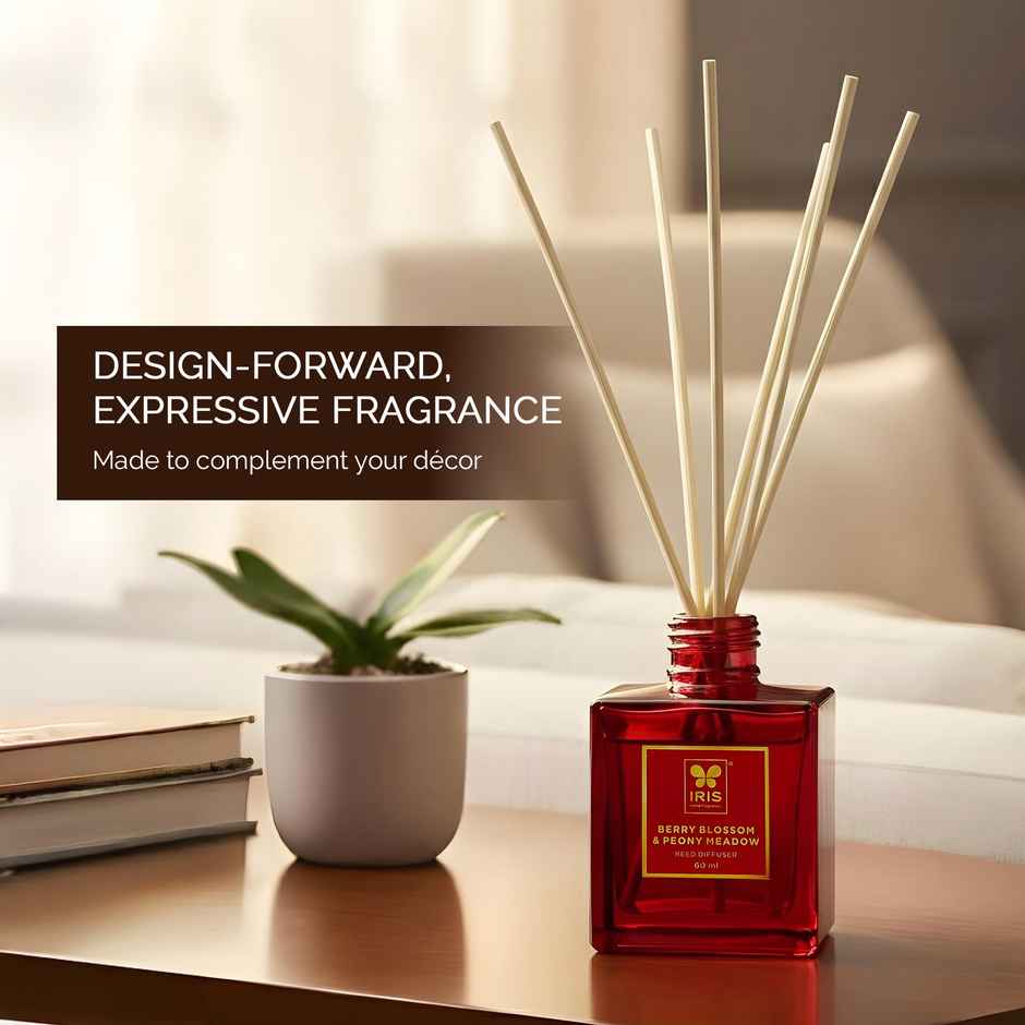 IRIS Reed Diffuser Set | Floral & Fruity Fragrance | Lasts More than 30 Days