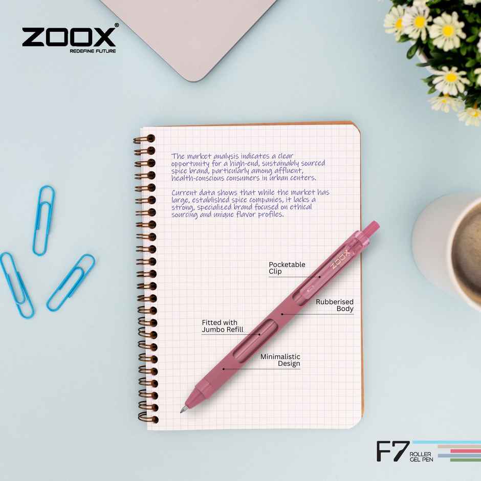 Zoox F7 Gel Pen Blue Ink Assorted