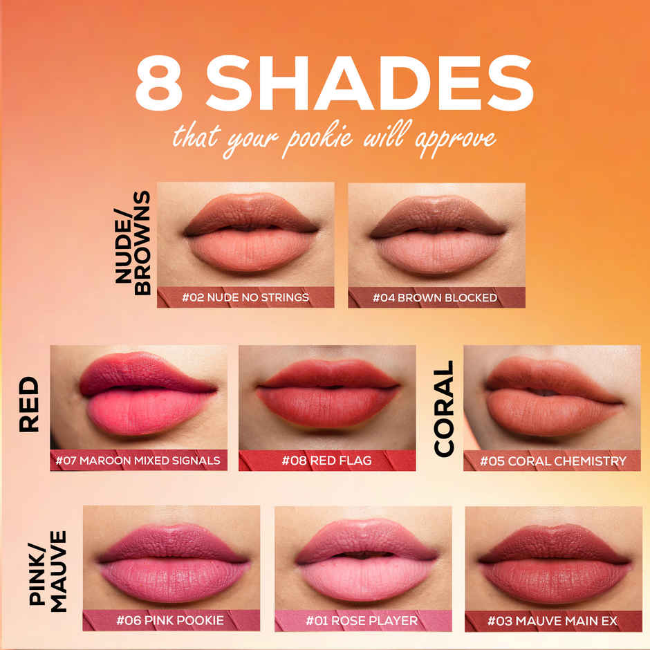 RENEE Delulu Blurring Matte Liquid Lipstick With Jojoba Oil & Rosehip Oil Maroon Mixed Signal