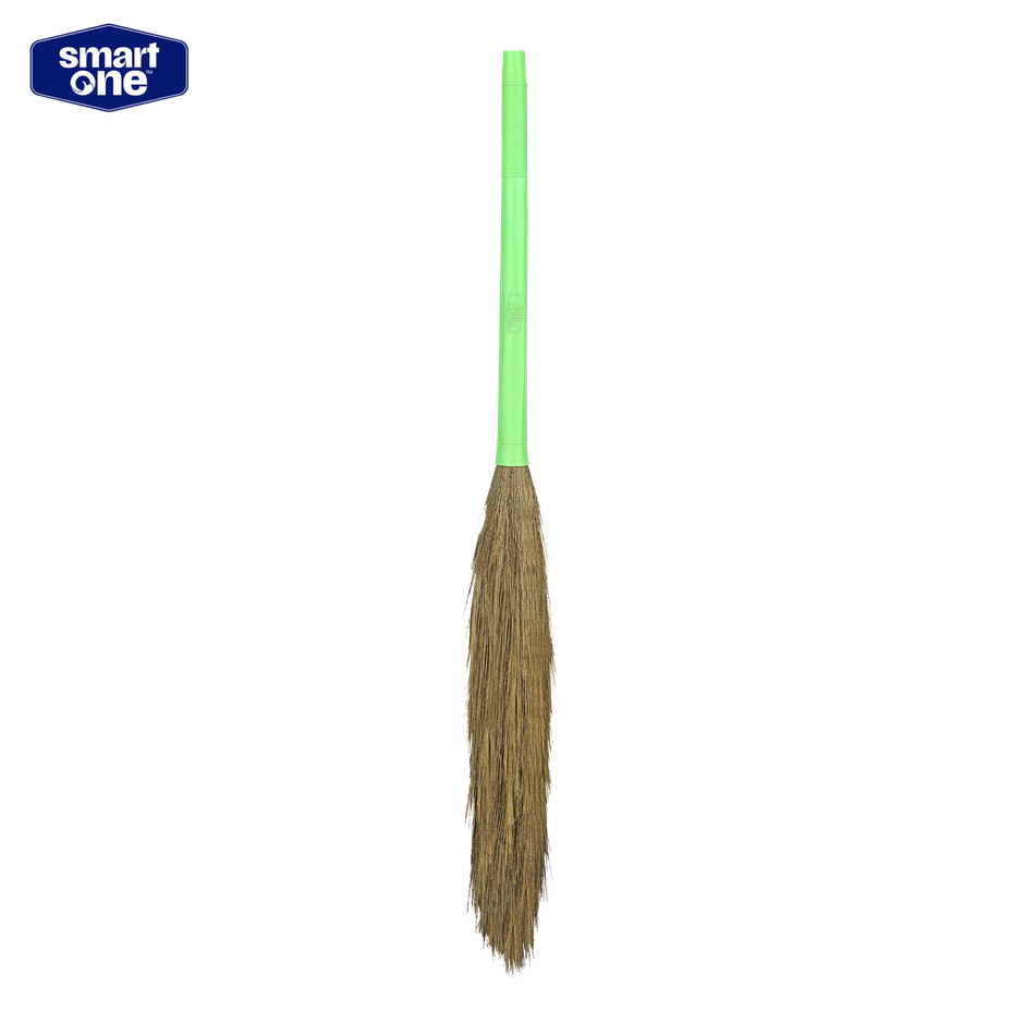 Smart One-Green-Grass Broom, Shillong Grass, 42 Inch Length, 368 g