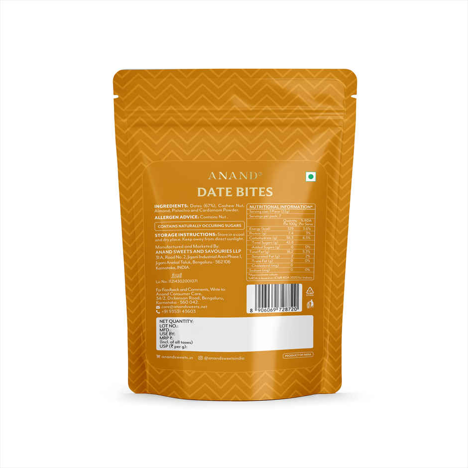 Premium Date Bites By Anand | No Added Sugar