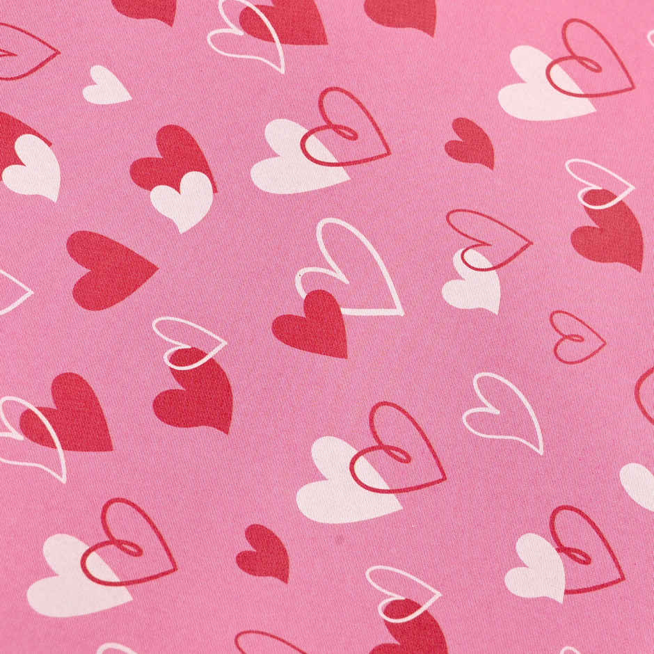 Pink Three Heart Gift Wrapping Paper | Mad Over Prints