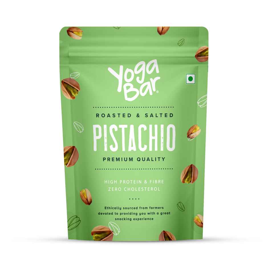 Yoga Bar Premium Pista,Roasted Salted ,Crunchy ,Rich in Protein , Fibre, Gluten Free & Low Calories
