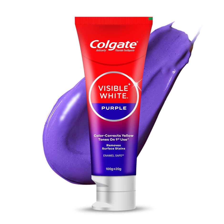 Colgate Visible White Purple Toothpaste | Color-Corrects Yellow Tones
