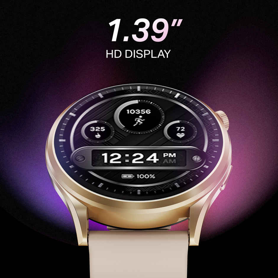 boAt Lunar Discovery Pro Smartwatch, 1.39" HD, Metal, SOS, HR/SpO2, Cherry Blossom