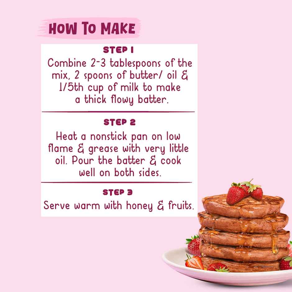 Gladful Strawberry Pancake Jowar and Oats Mix