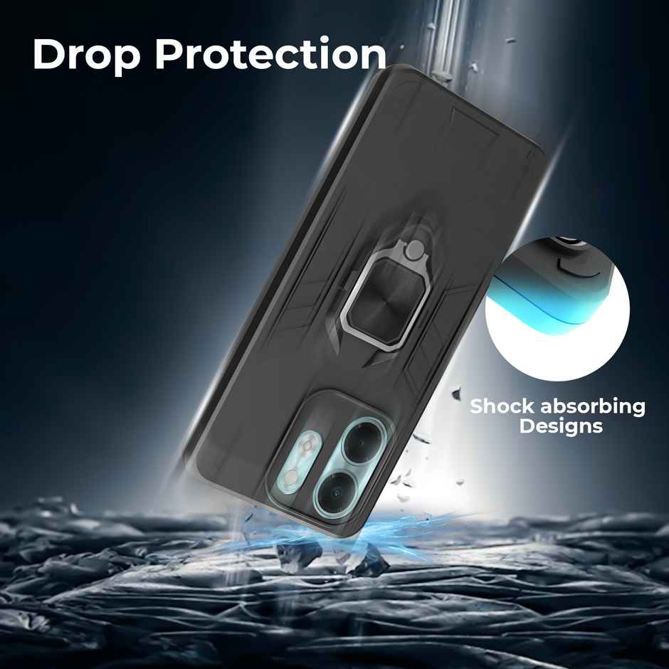 Artistque Case for Infinix Smart 9 HD 5G Back Cover | Ring Stand Armor Cover