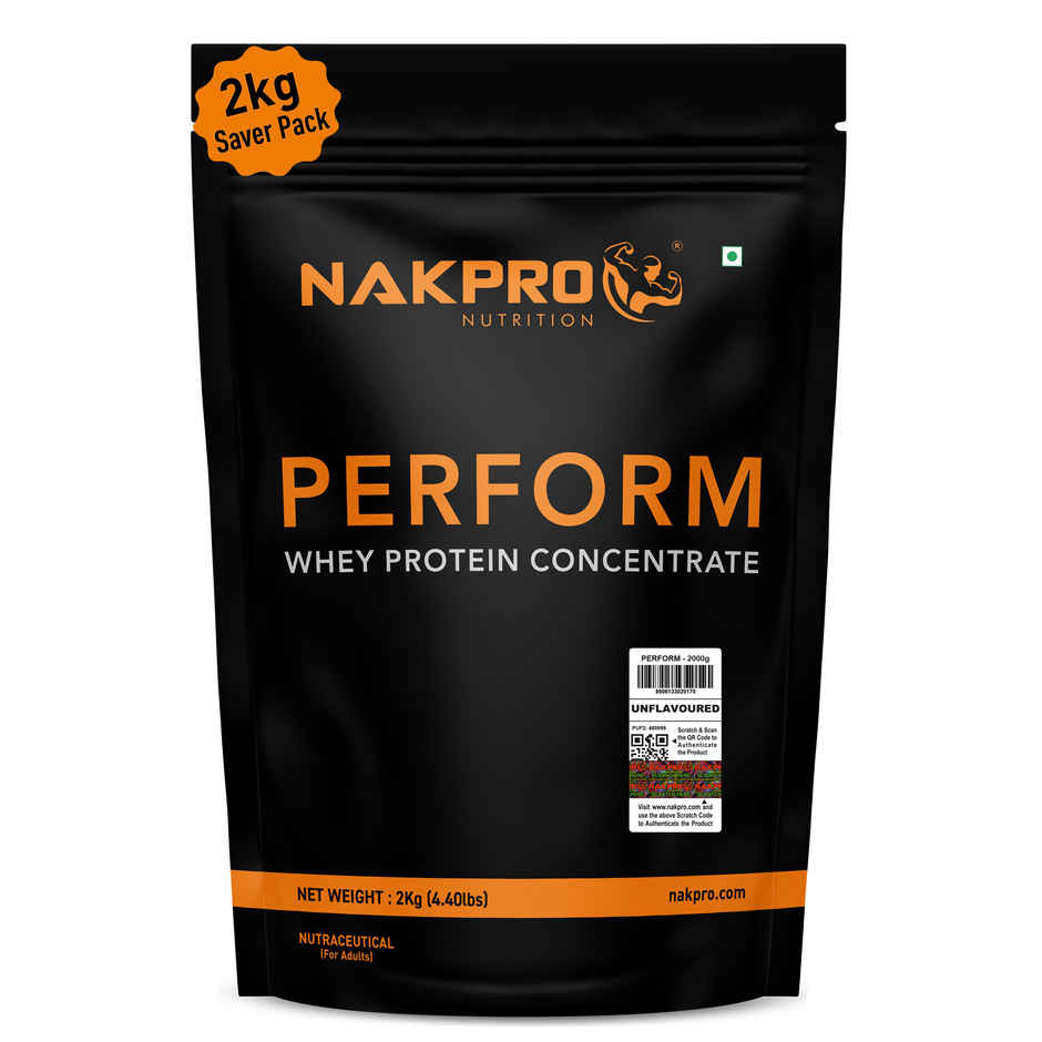 Nakpro Perform Whey Protein Concentrate |Trustified Certified | Unflavoured