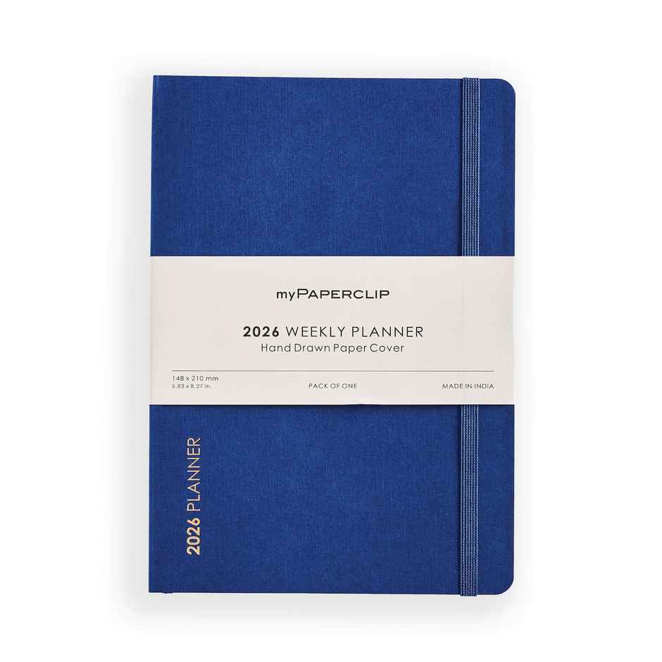 myPAPERCLIP 2026 Weekly Planner | Soft Cover | Blueberry | A5 Size