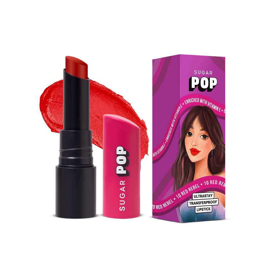 SUGAR POP Ultra Stay Transfer Proof Lipstick 10 Red Rebel