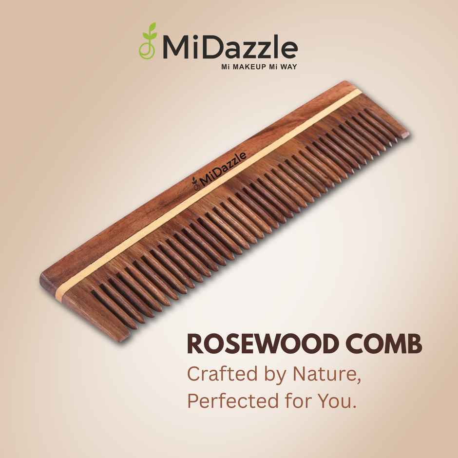 Midazzle Natural Handcrafted Sheesham Rosewood Hair Comb | MIRC2002