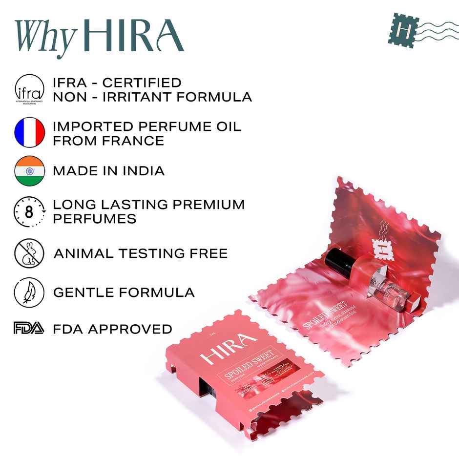 HIRA Spoiled Sweet Eau De Perfume Mini for Women with Pear, Hazelnut & Vanilla Notes