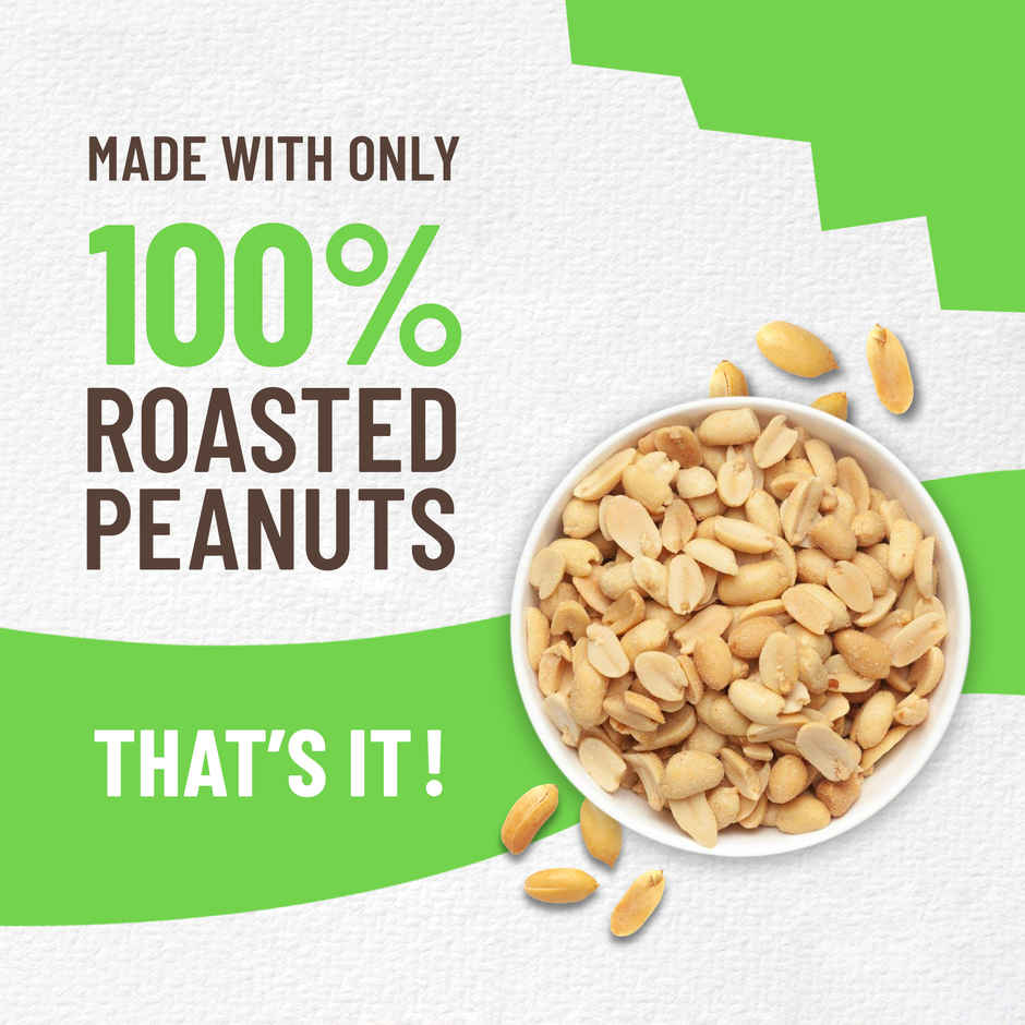 DiSano Natural Peanut Butter - Crunchy, Unsweetened, 28.3% Protein, No Added Sugar, Peanut
