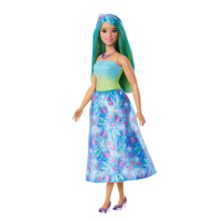 Barbie Royal Doll | Blue Hair | Butterfly Skirt