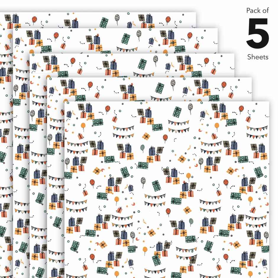 Tiger Notes Gift Wrap Birthday Gift | White | Decorative Use