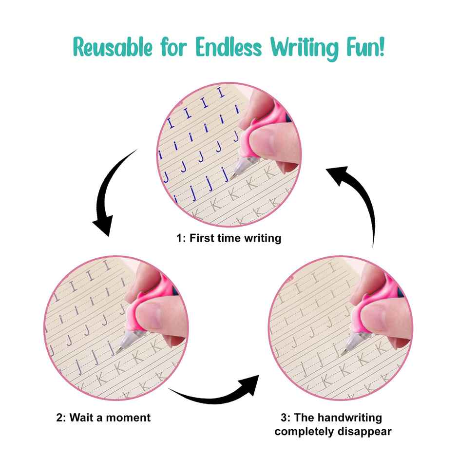 Kidology Sank Magic Practice Copybook | Number Tracing Book for Preschoolers, Reusable Writing Tool