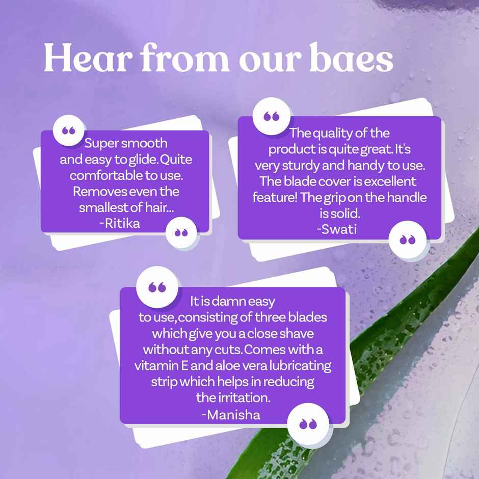 Bombae Vitamin E & Aloe Hair Removal Body Razor for Women