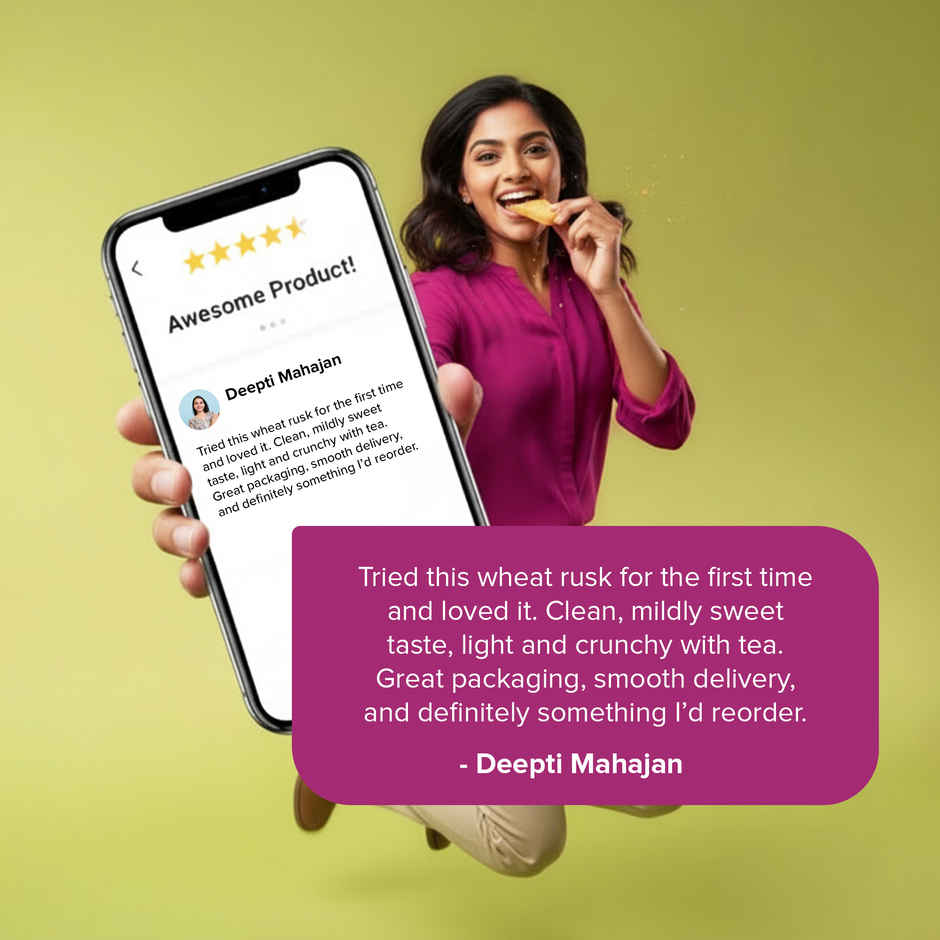 Protein Chef High Protein No Maida Premium Rusk (Elaichi Toast)