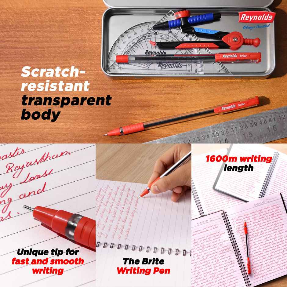 Reynolds Brite Ball Pen Set (5 Red Pens)