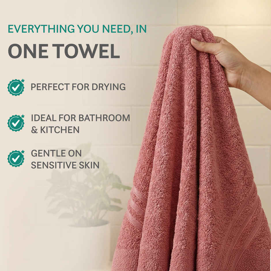 myTrident Comfort Living Cotton Hand Towel Set | Apple Red