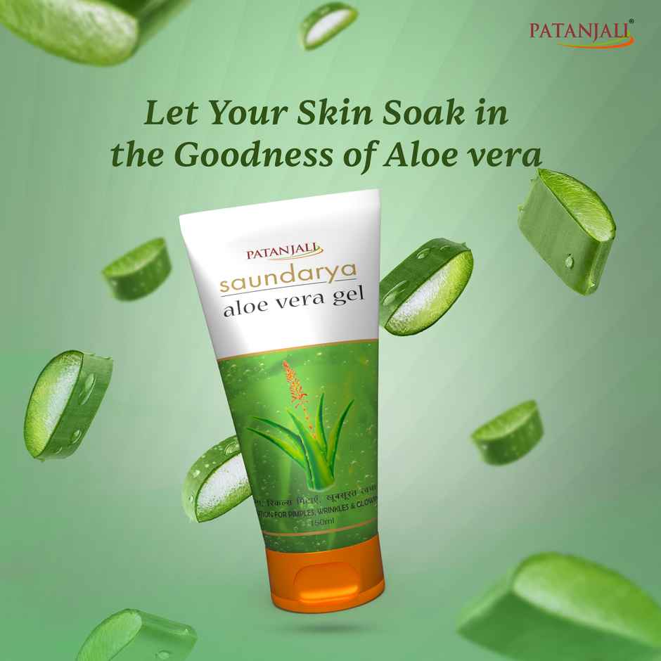 Patanjali Saundarya Aloe Vera Gel- Anti Acne, Anti Wrinkle, Skin Hydration