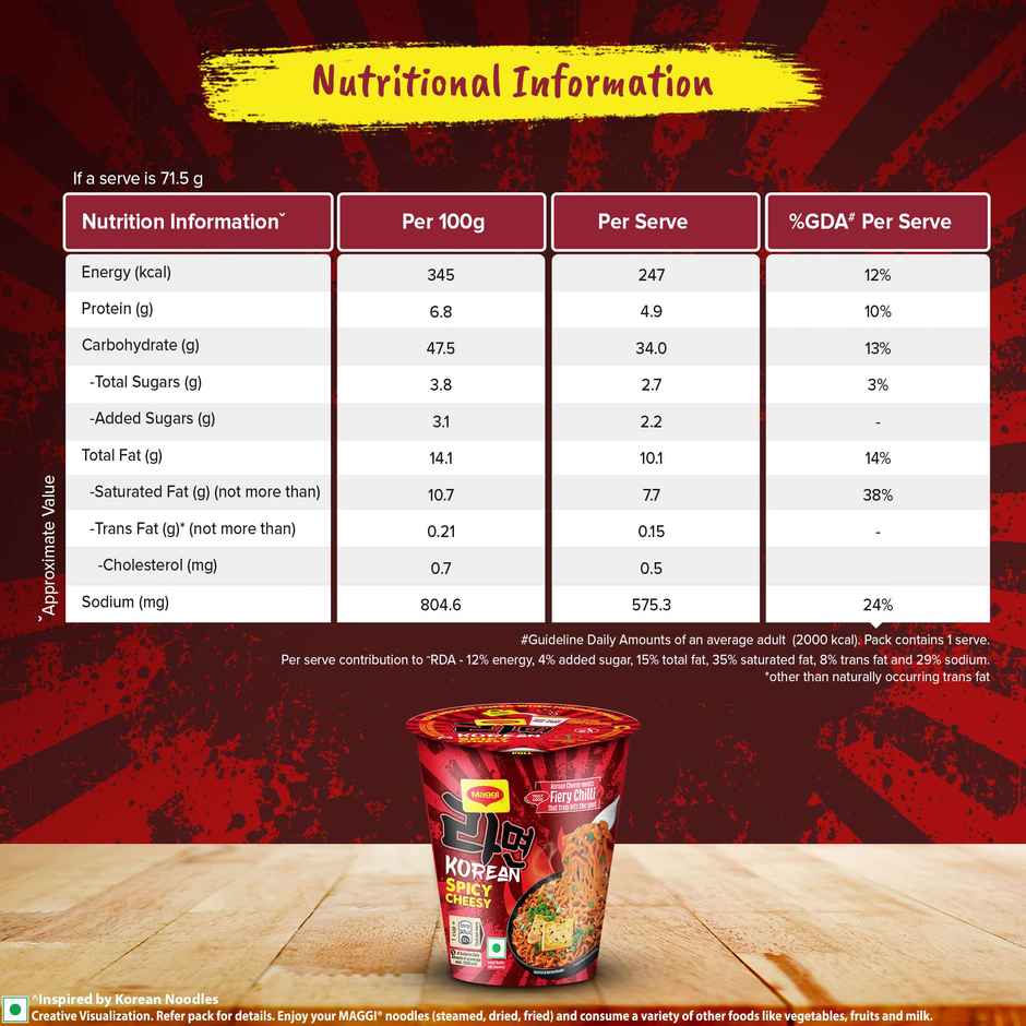 Maggi Korean Spicy Cheesy Cuppa Noodles