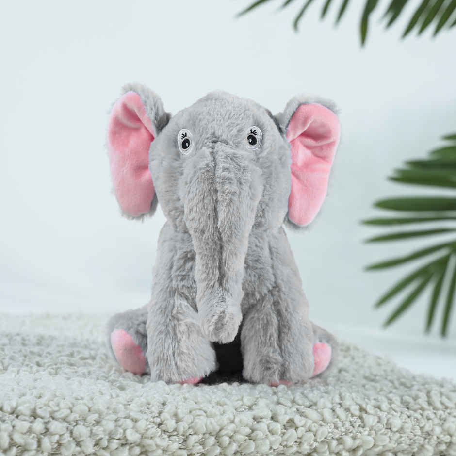 Mirada Elephant Soft Plush Toy Grey Stuffed - 22 cm