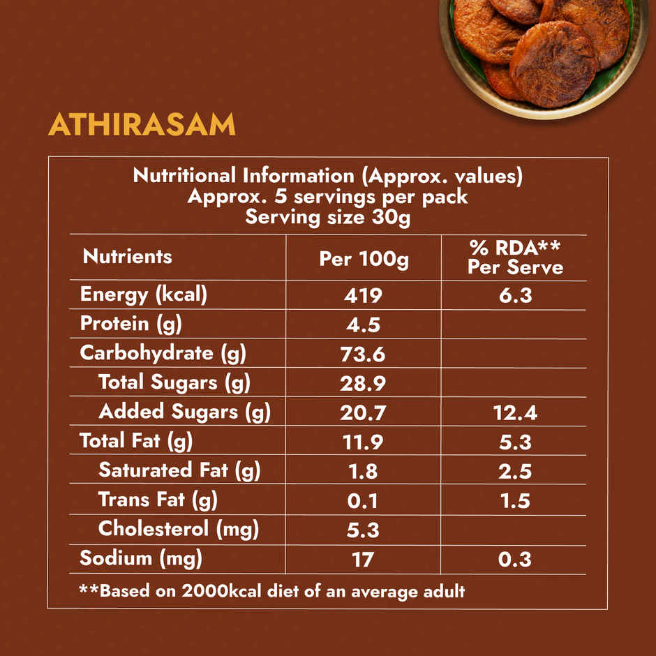 Sweet Karam Coffee Classic Athirasam | No Preservatives | No White Sugar