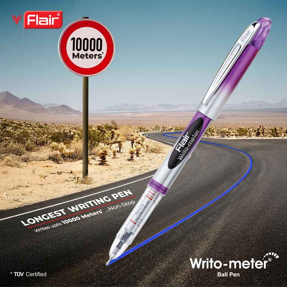 Flair Writometer Ball Pen Blue Pack Of 3