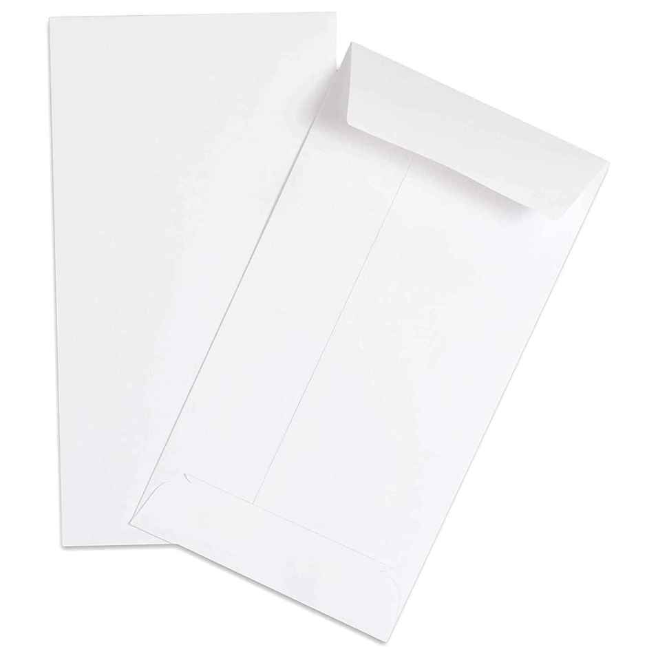 Saya White Envelopes 10 x 4.5 inch | 90 GSM Letter Envelopes | Pack of 50