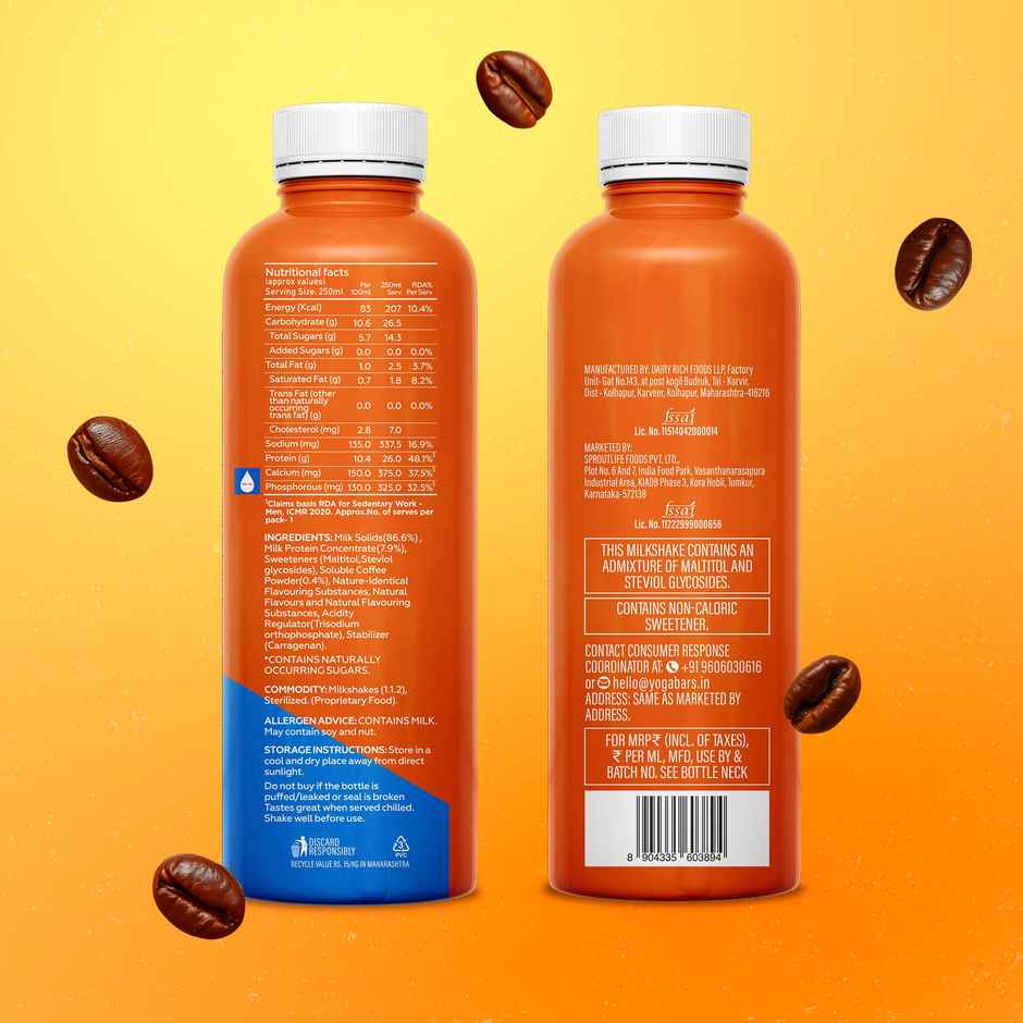 Yoga Bar 26G Protein Shake Cold Coffee | Pack Of 6