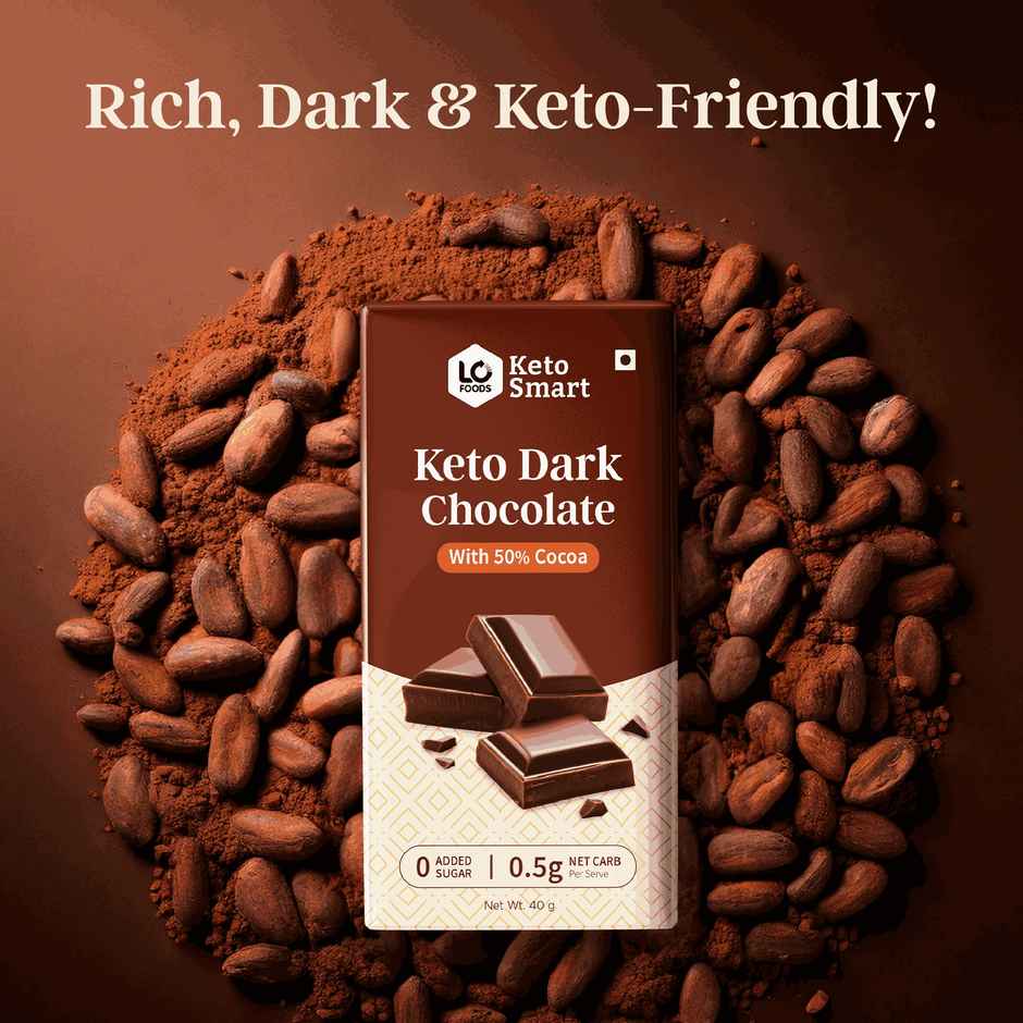 Lo Foods Keto Dark Chocolate Bar | Compound Sugar Free Chocolate