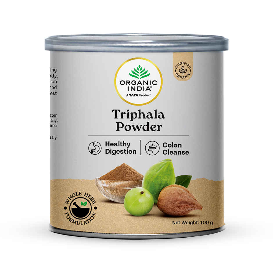 A TATA Product - Organic India Triphala Powder, No added fillers or chemicals