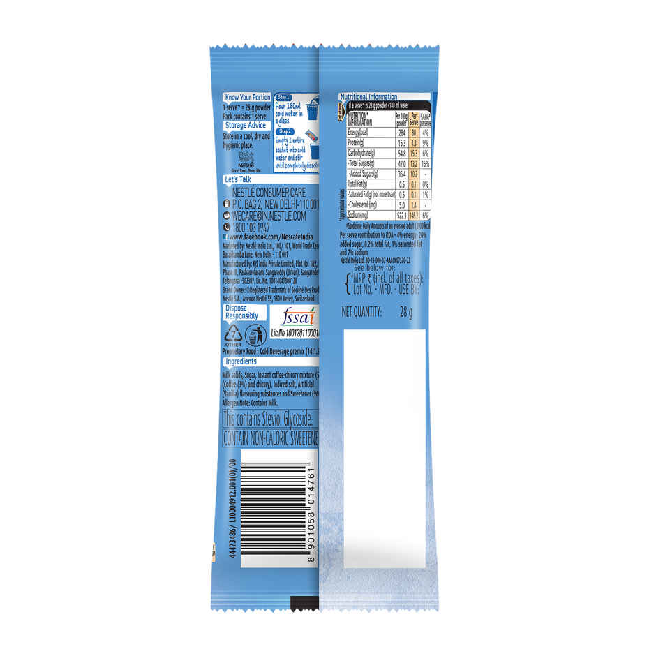 NESCAFE All In 1 Frappe, Instant Cold Coffee Premix Powder